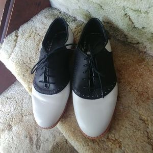 Leather Saddle Shoes